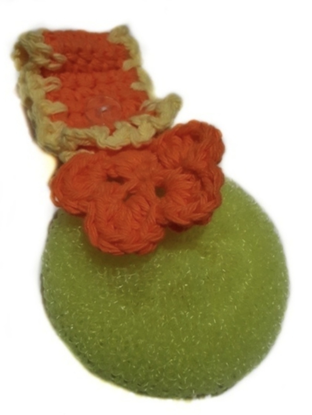 Hamdmade Crocheted Flower Hangable Dish Scrubber